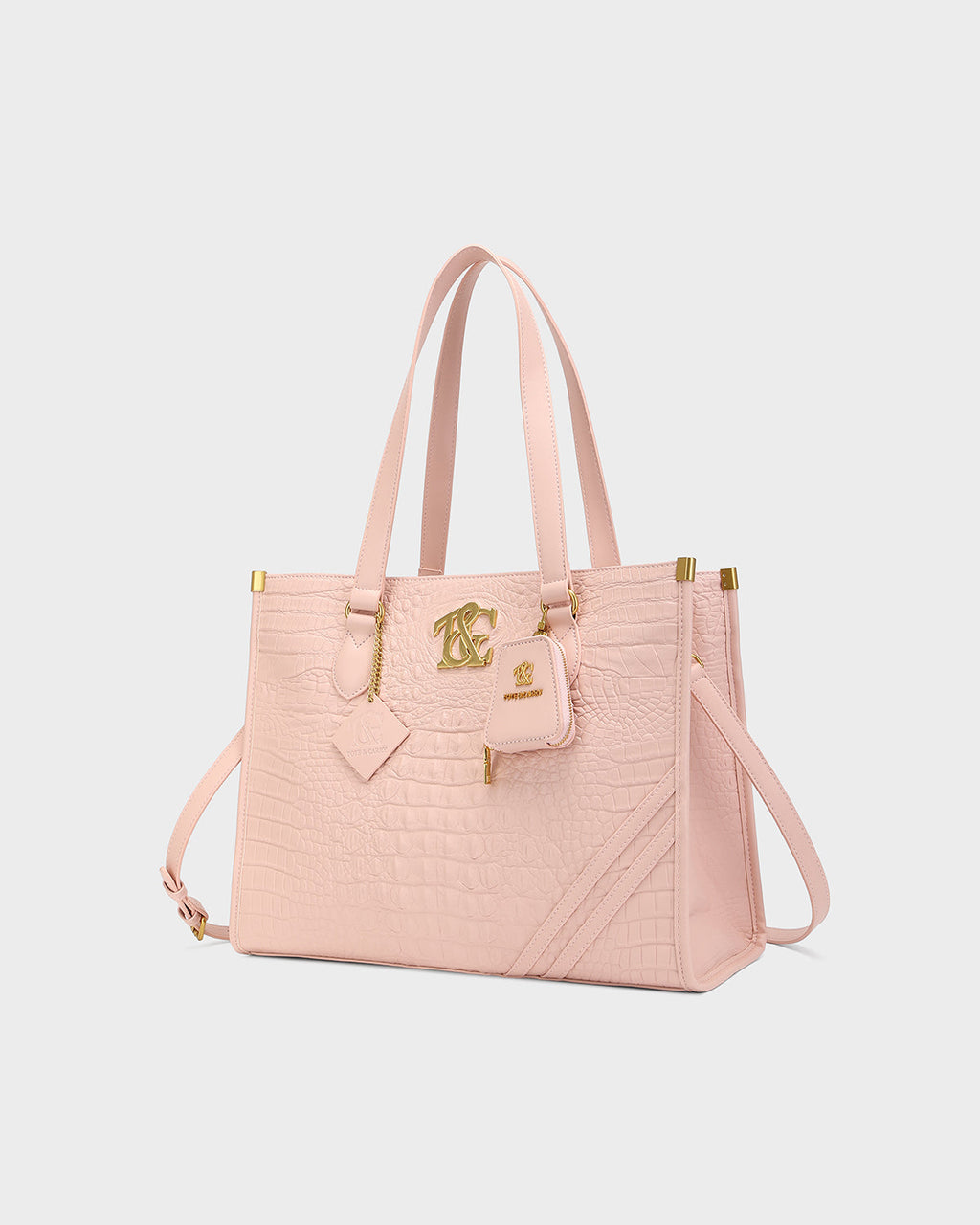 City scape Tote in Baby Pink