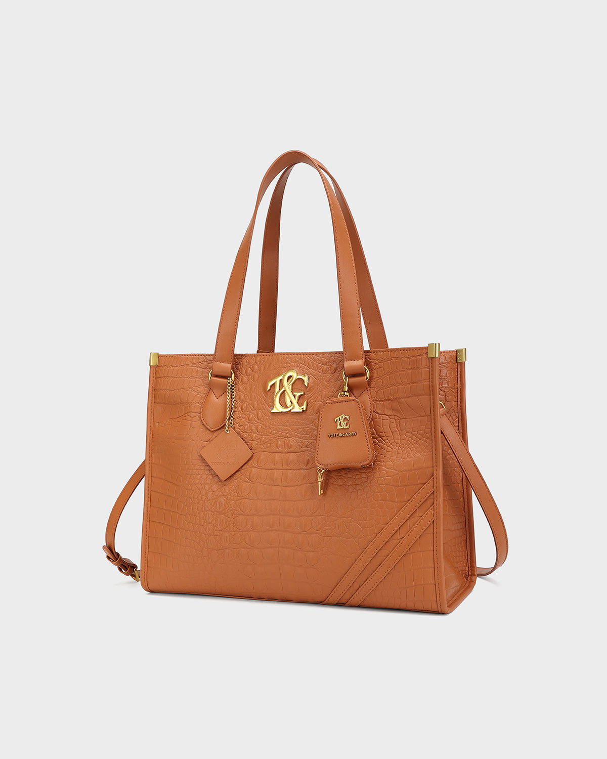City scape Tote in Caramel