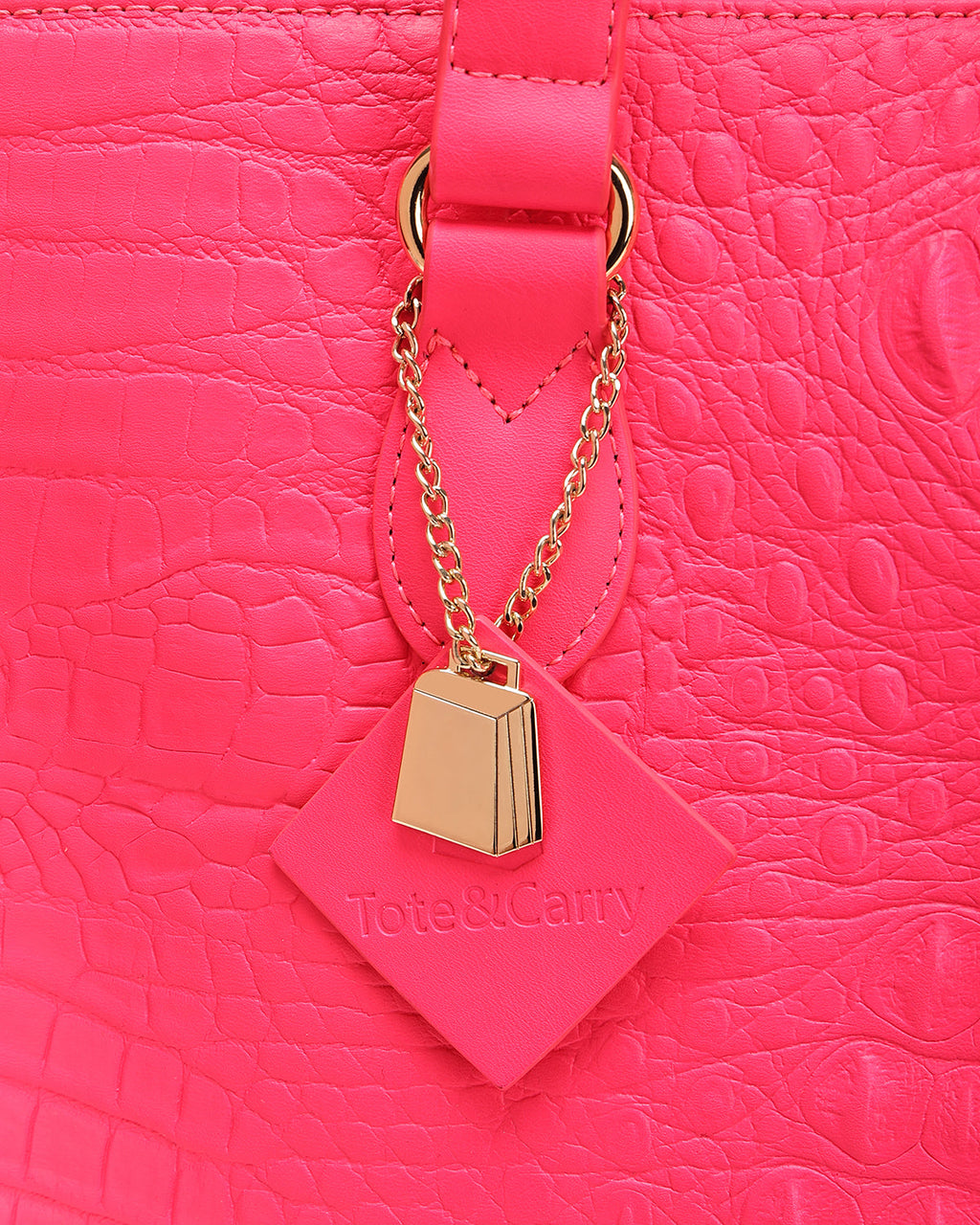 Classic City Tote Bag in Neon Pink