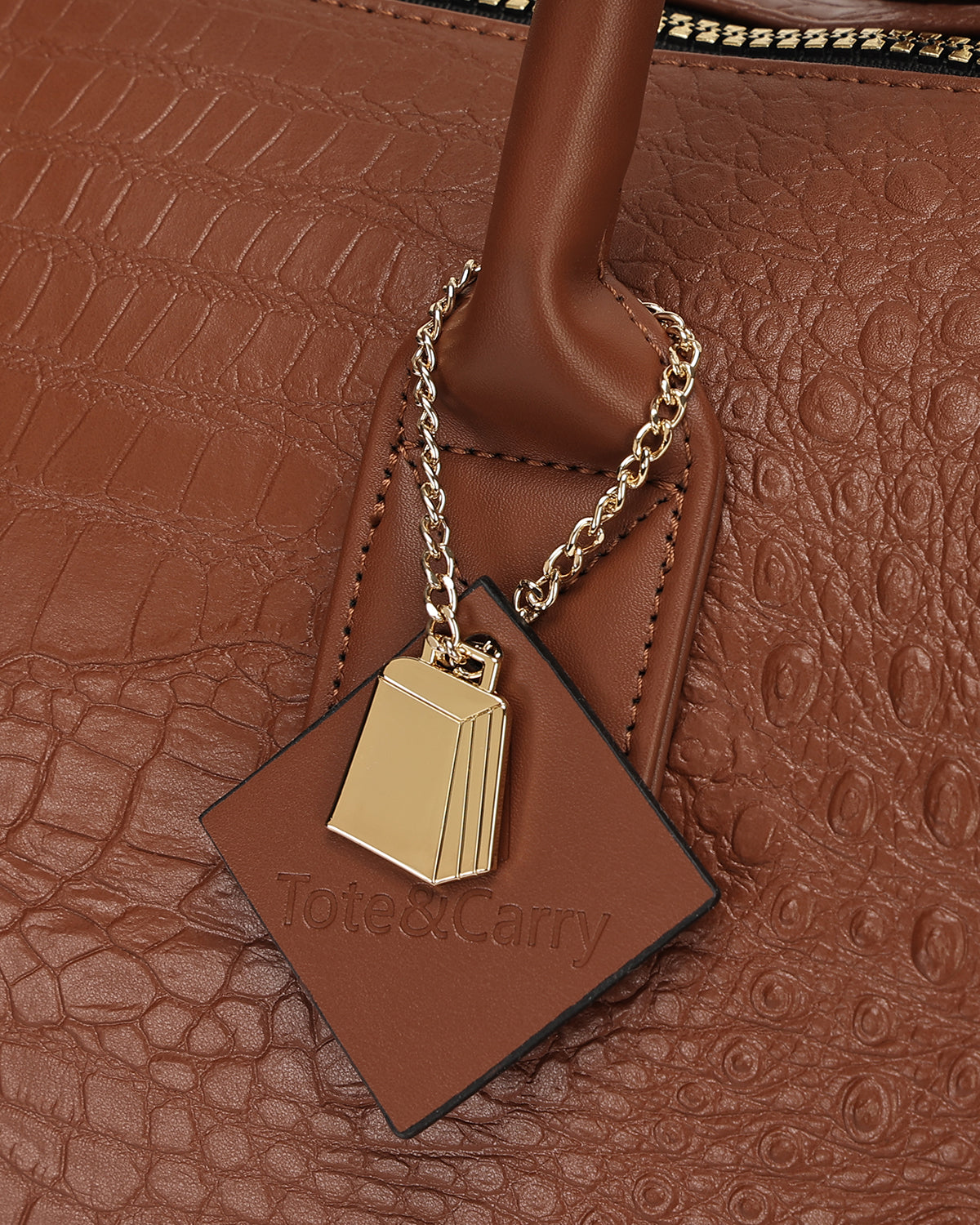 Classic Weekender Duffle Bag in Caramel