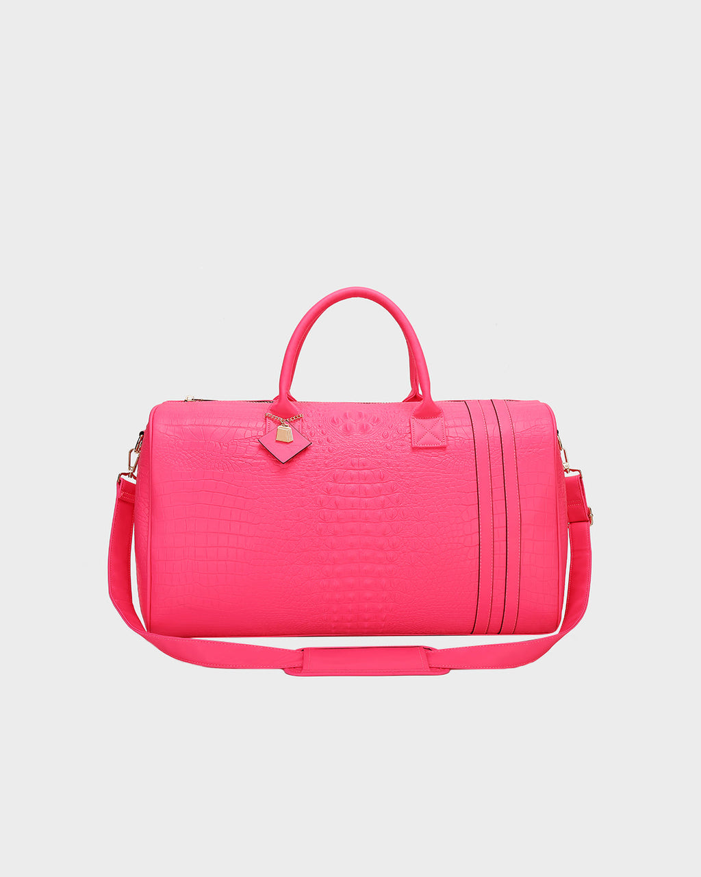 Classic Weekender Duffle Bag in Neon Pink