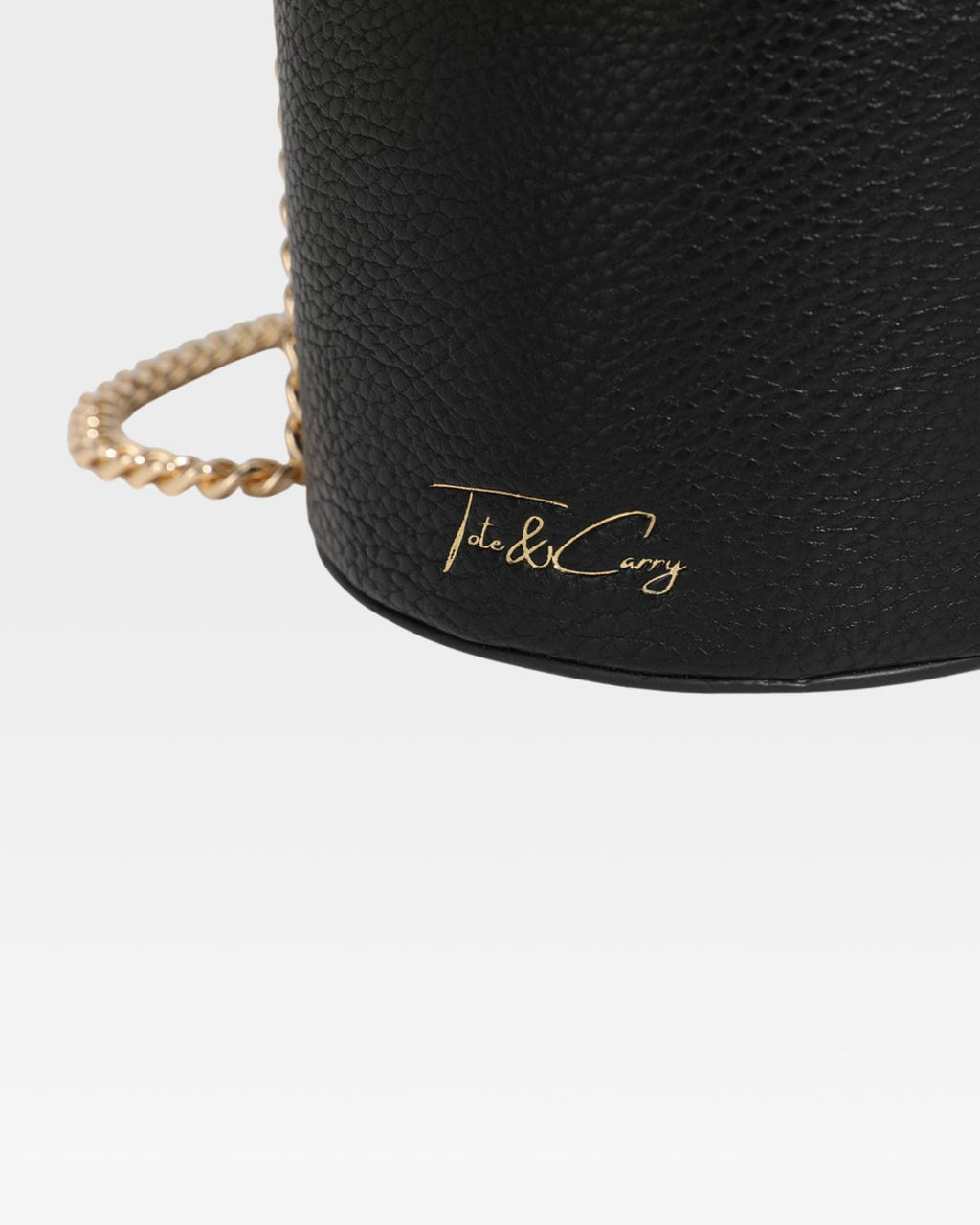 Leather Beauty Barrel Purse in Black