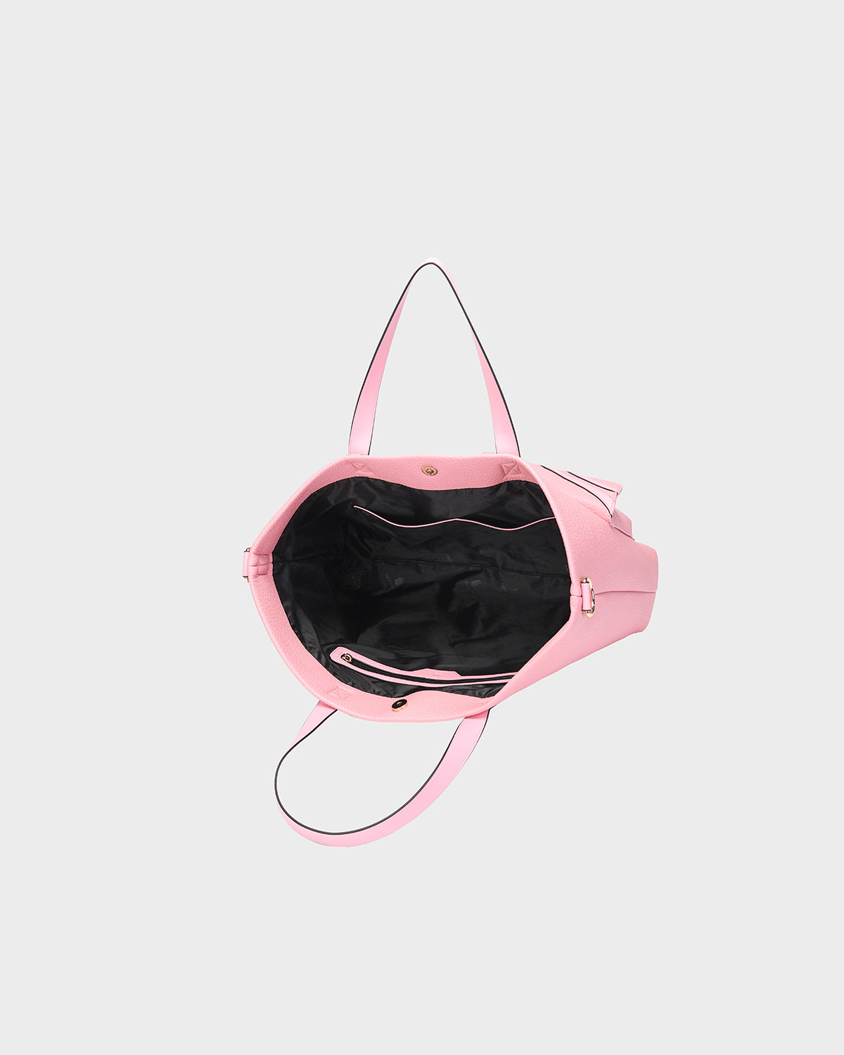 Leather Carry-All Tote Bag in Pink