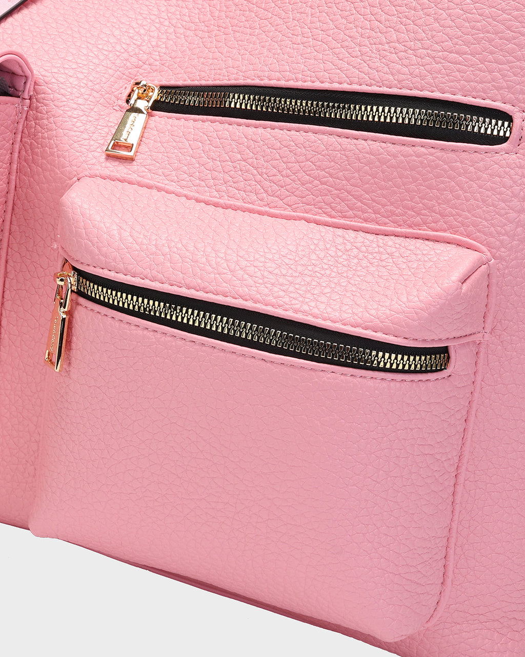 Leather Carry-All Tote Bag in Pink