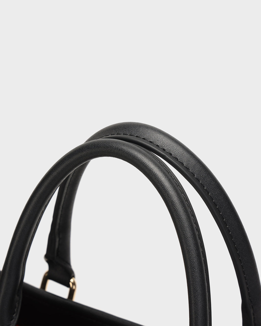 Lisse Mini Tote Bag in Black & Red