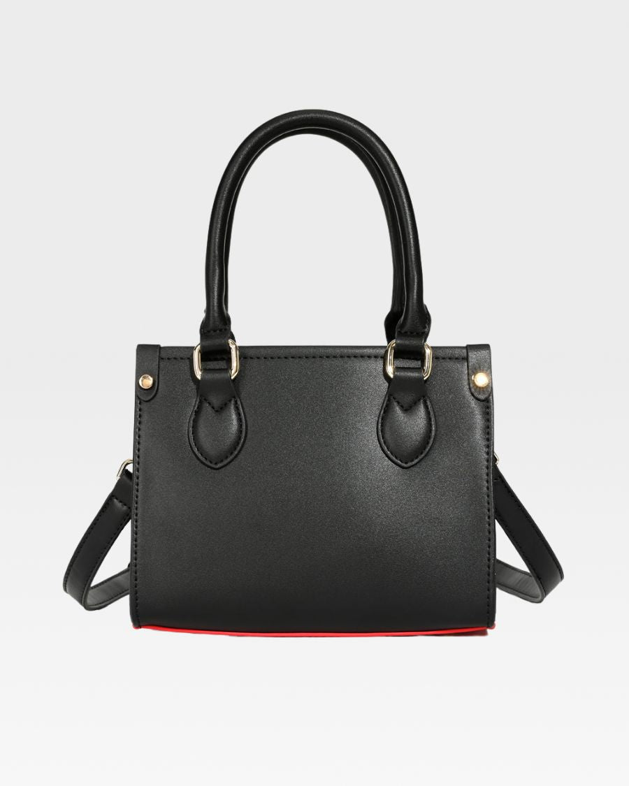 Lisse Mini Tote Bag in Black & Red