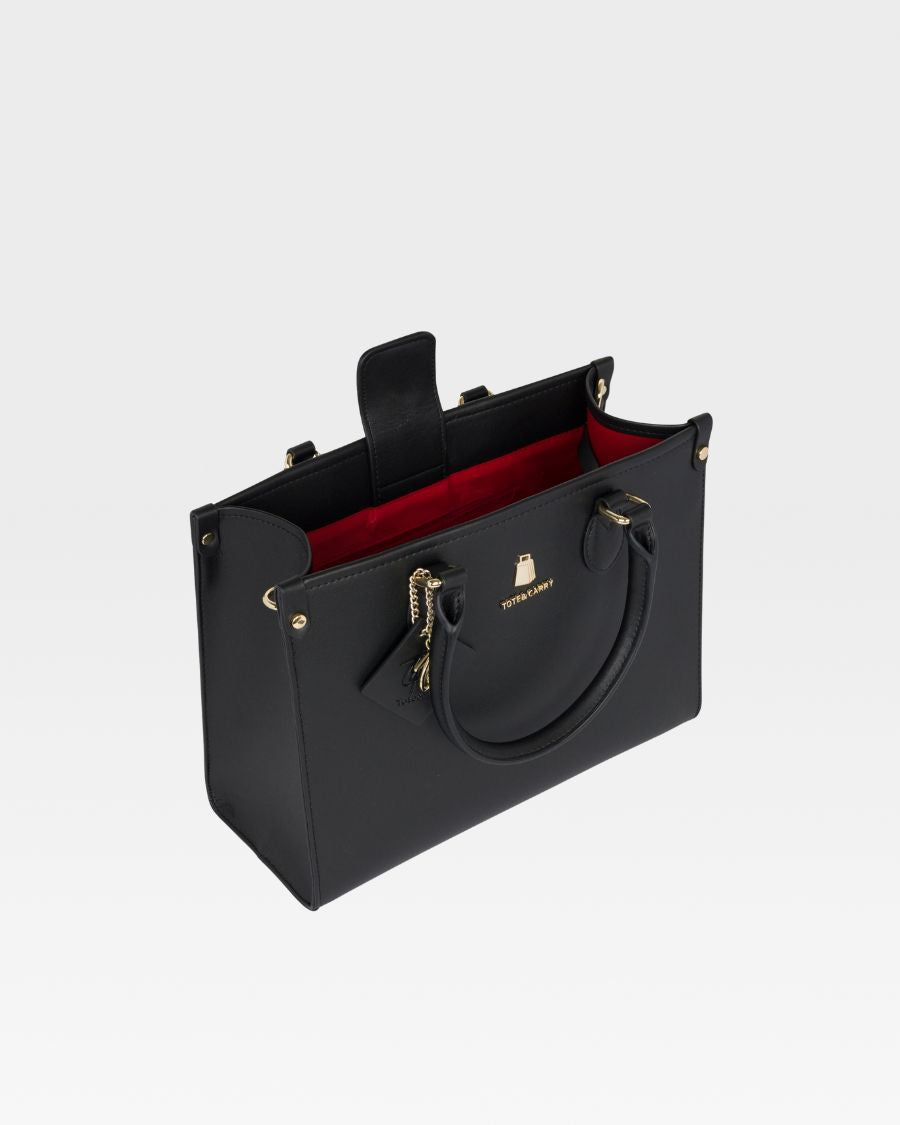 Lisse Mini Tote Bag in Black