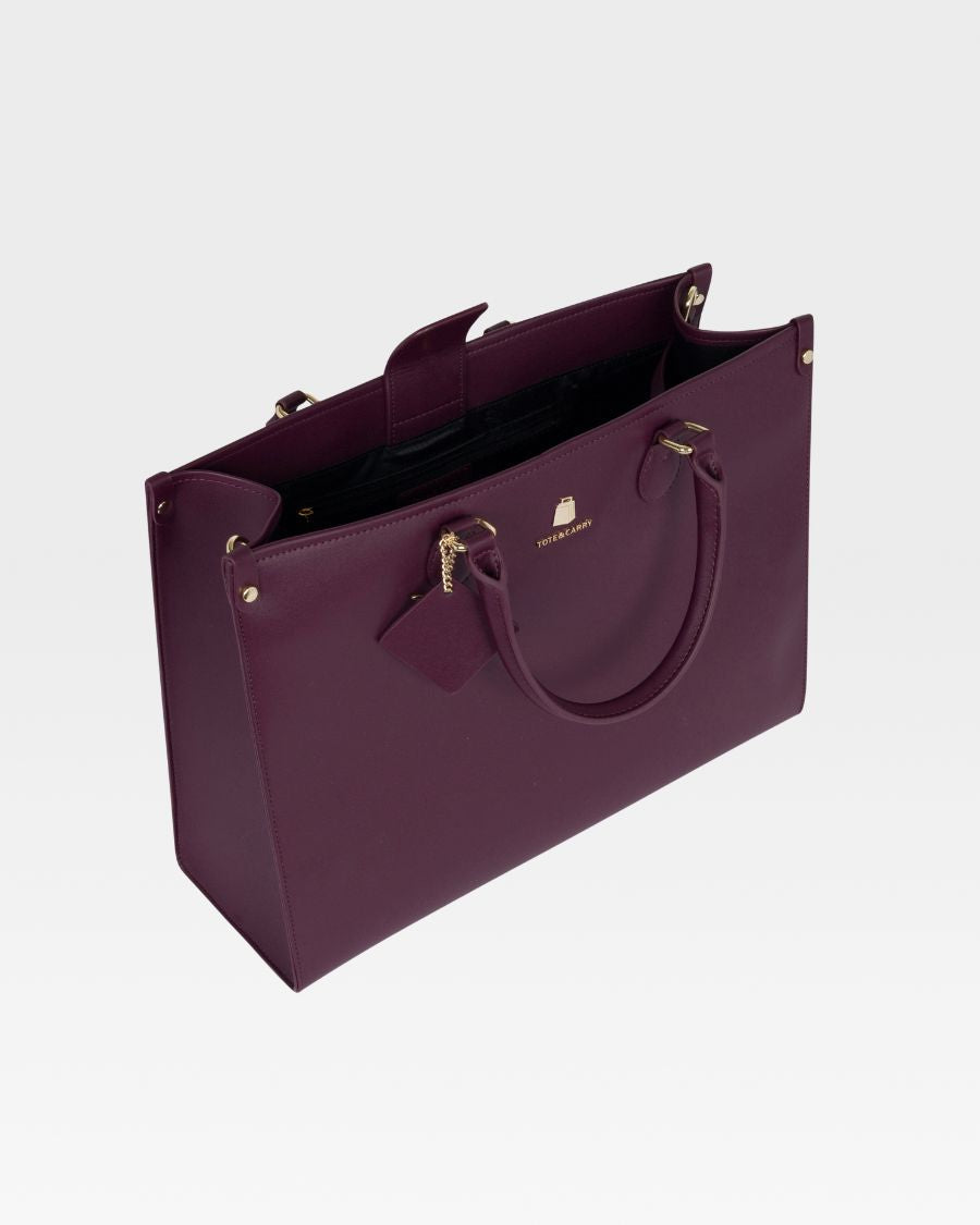 Lisse Mini Tote Bag in Burgundy