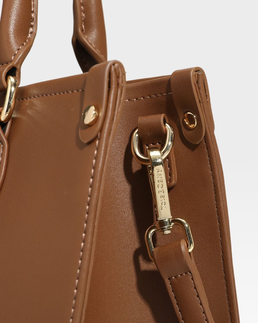 Lisse Mini Tote Bag in Coffee
