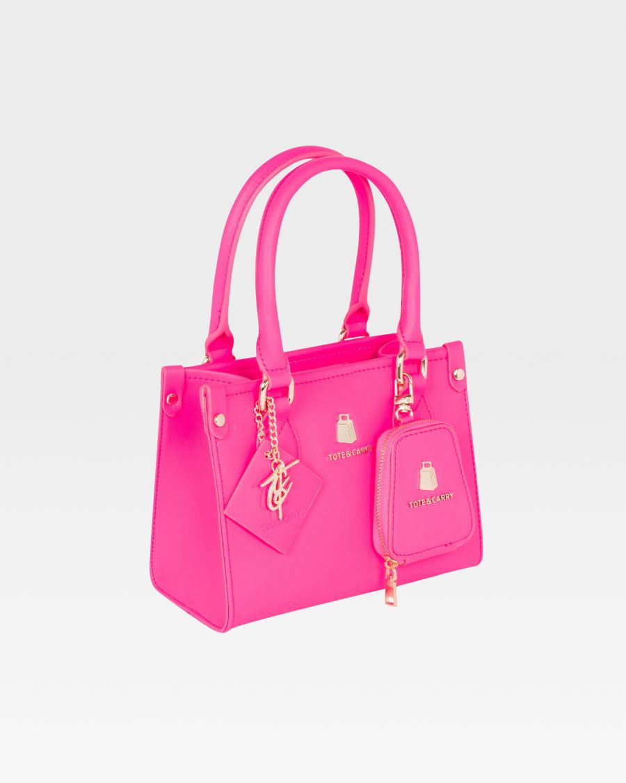 Lisse Mini Tote Bag in Neon Pink