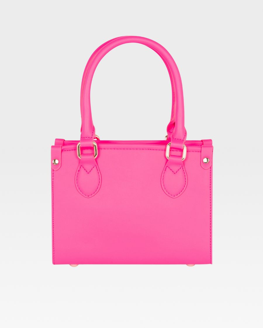 Lisse Mini Tote Bag in Neon Pink