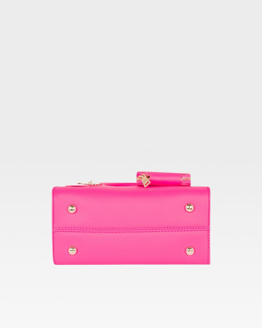 Lisse Mini Tote Bag in Neon Pink
