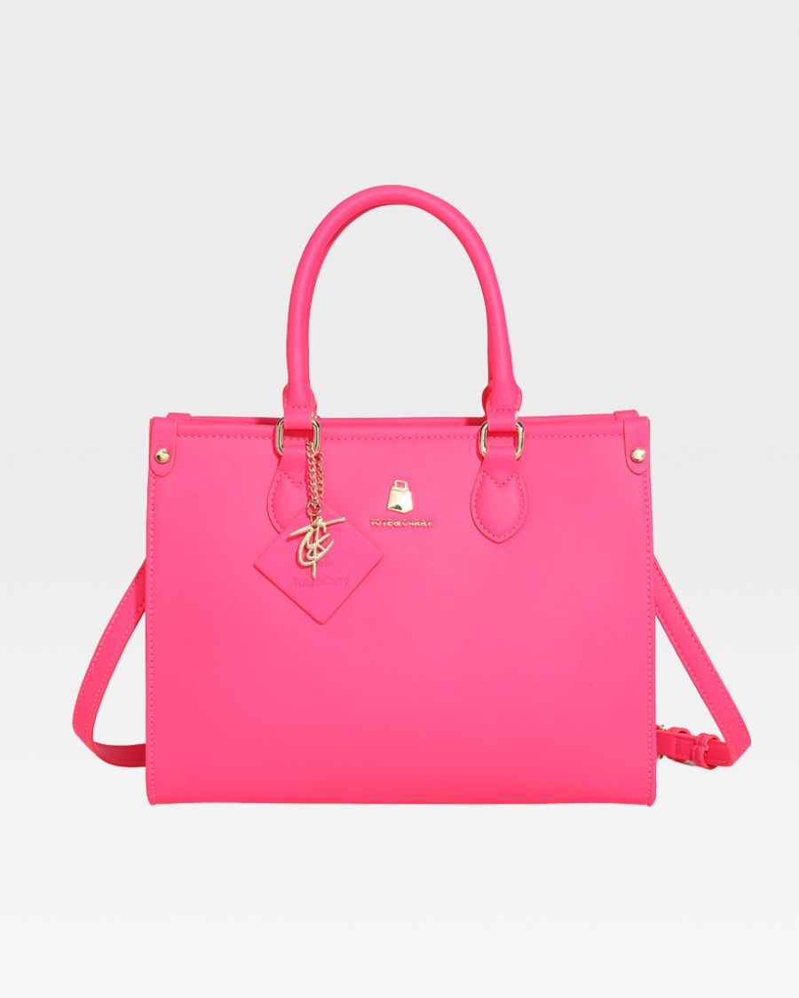 Lisse Mini Tote Bag in Neon Pink