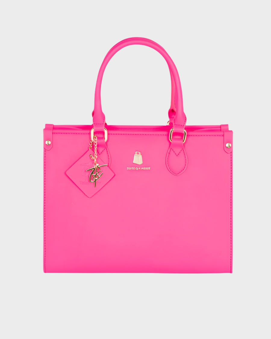 Lisse Mini Tote Bag in Neon Pink