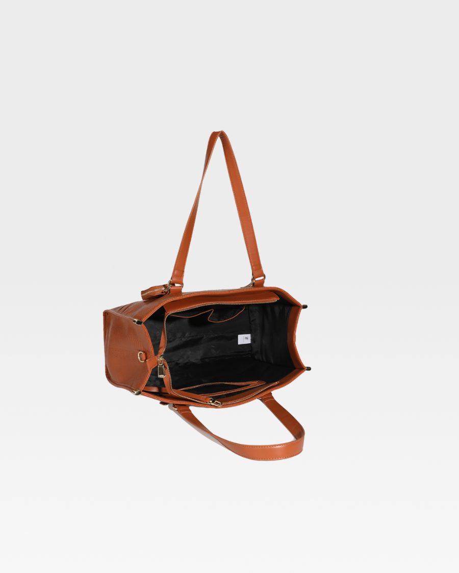 Signature City Tote Bag in Caramel