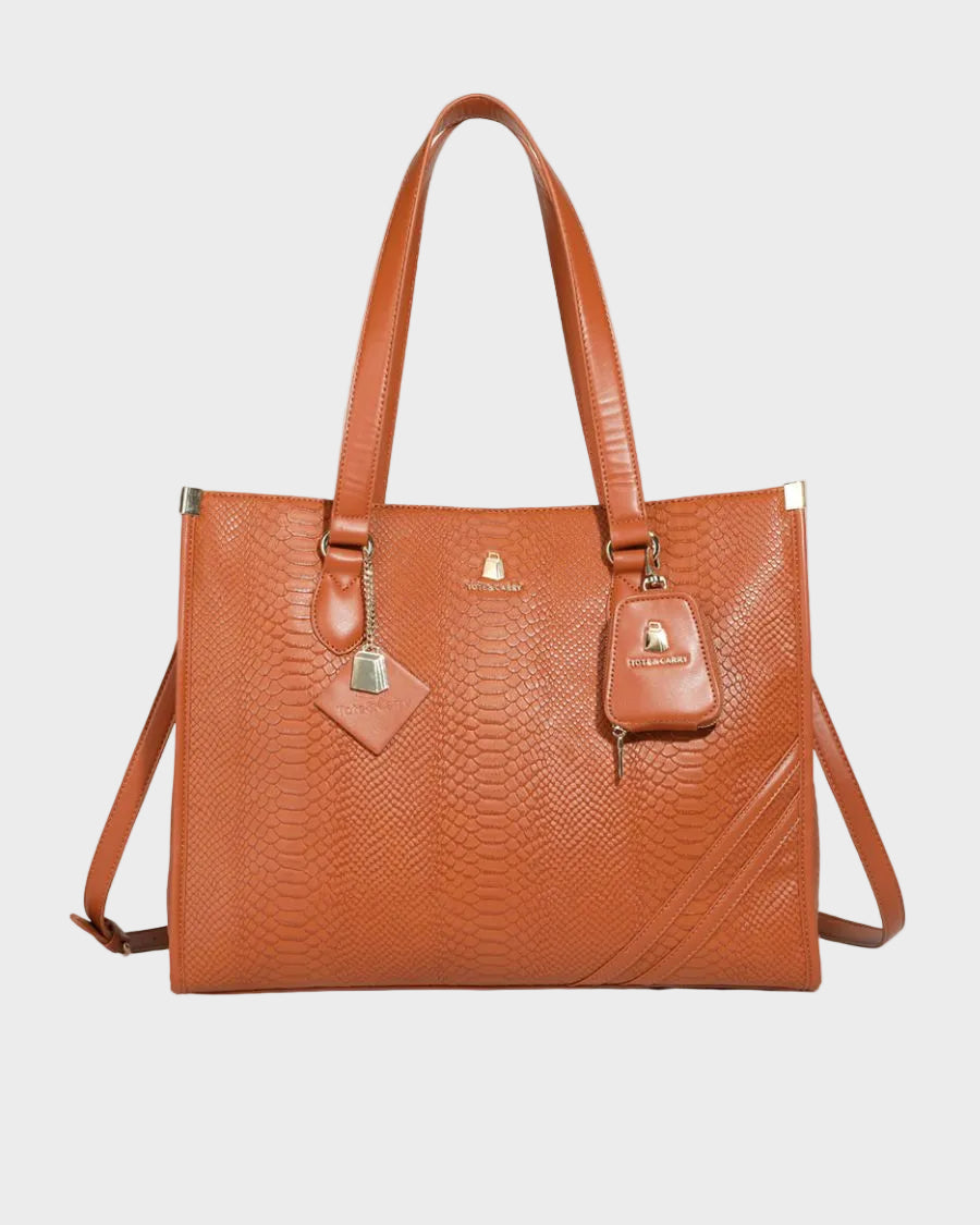 Signature City Tote Bag in Caramel