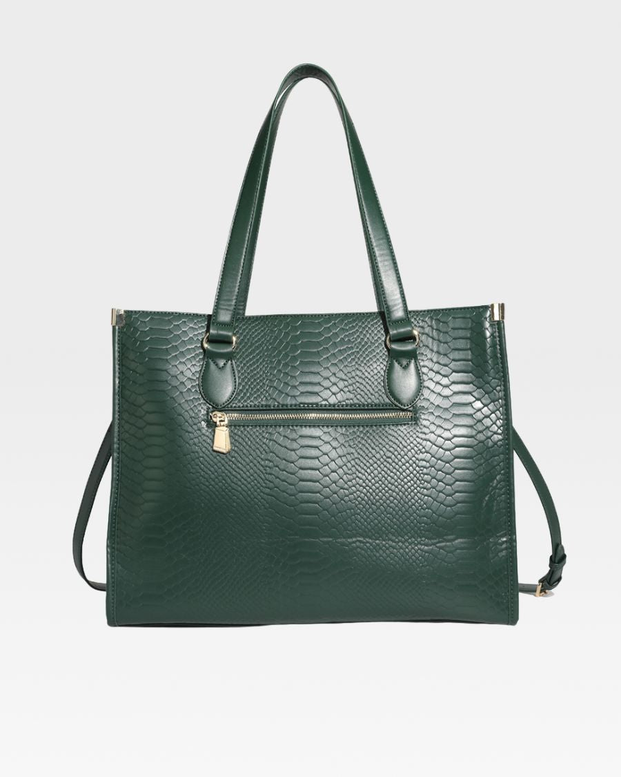 Signature City Tote Bag in Emerald Green