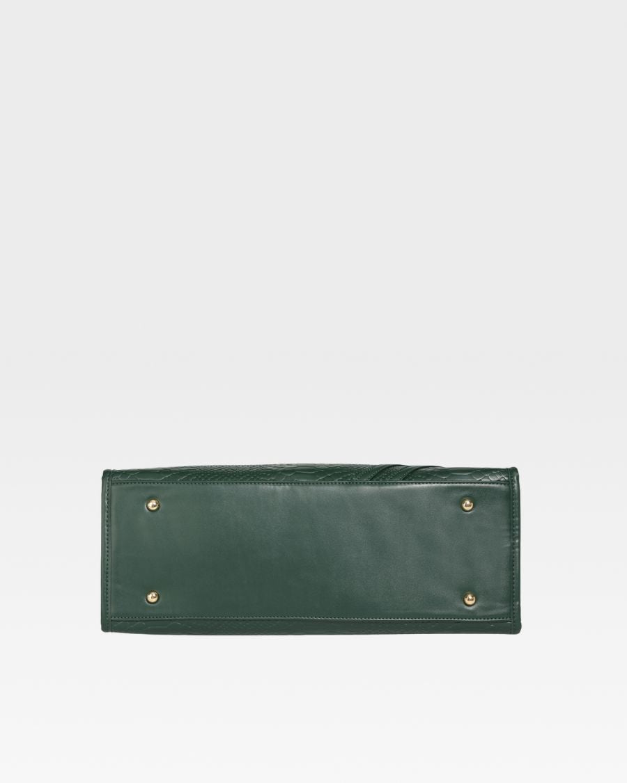 Signature City Tote Bag in Emerald Green