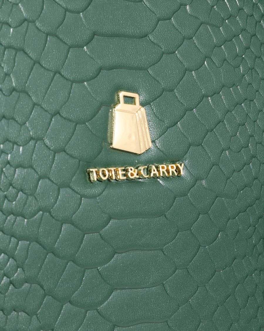 Signature City Tote Bag in Emerald Green