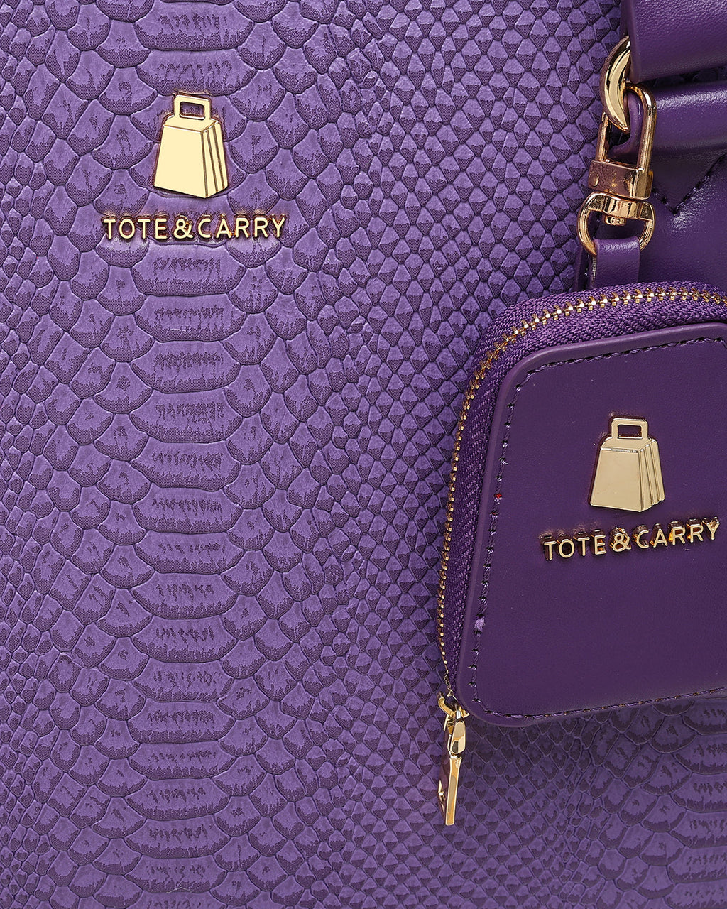 Signature City Tote Bag in Purple
