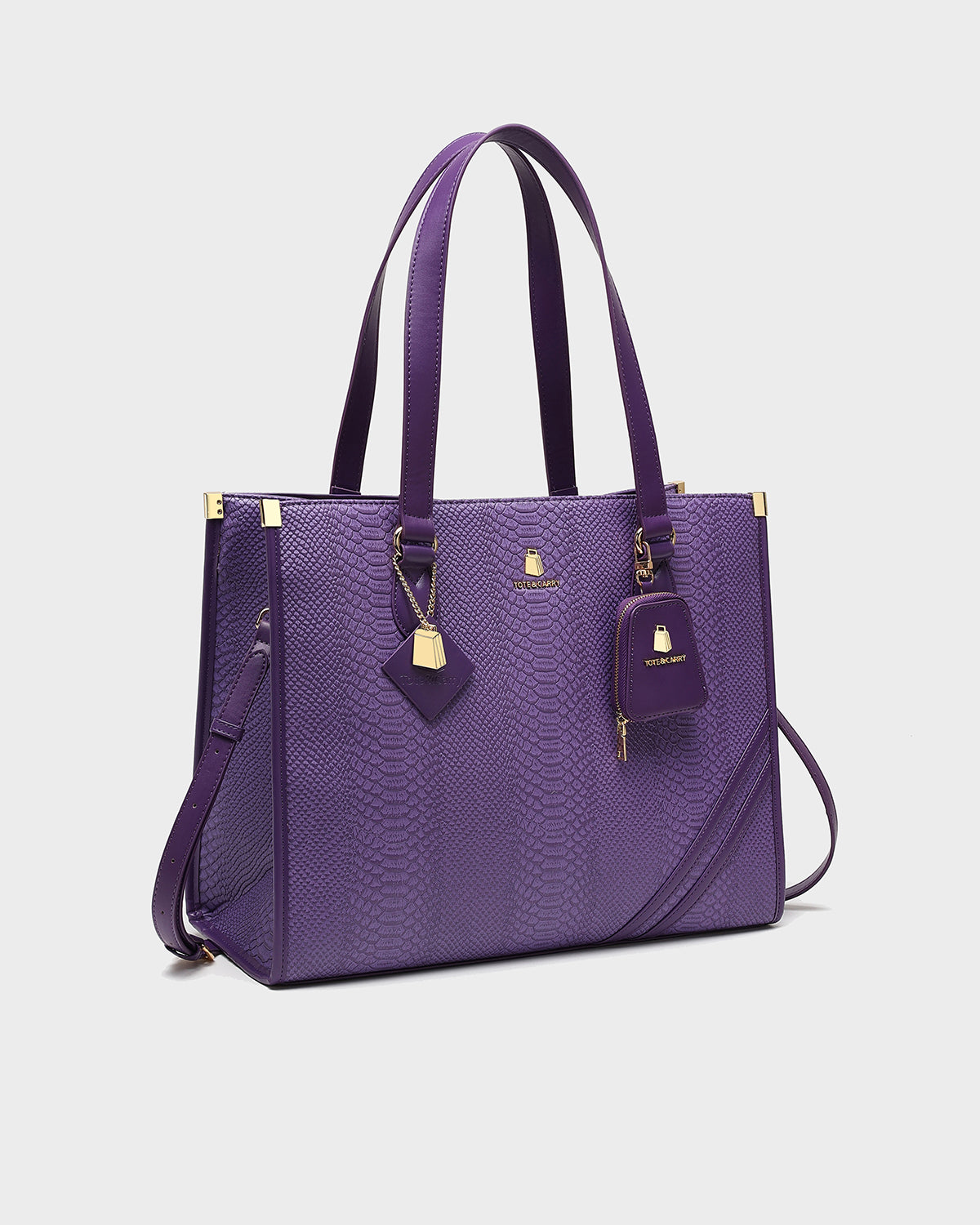 Signature City Tote Bag in Purple