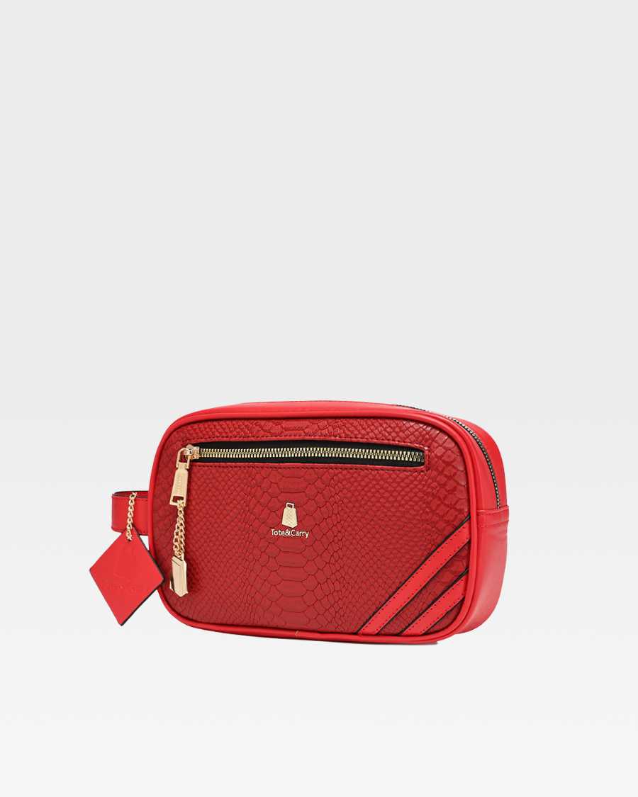 Signature Essential Toiletry Bag in Red