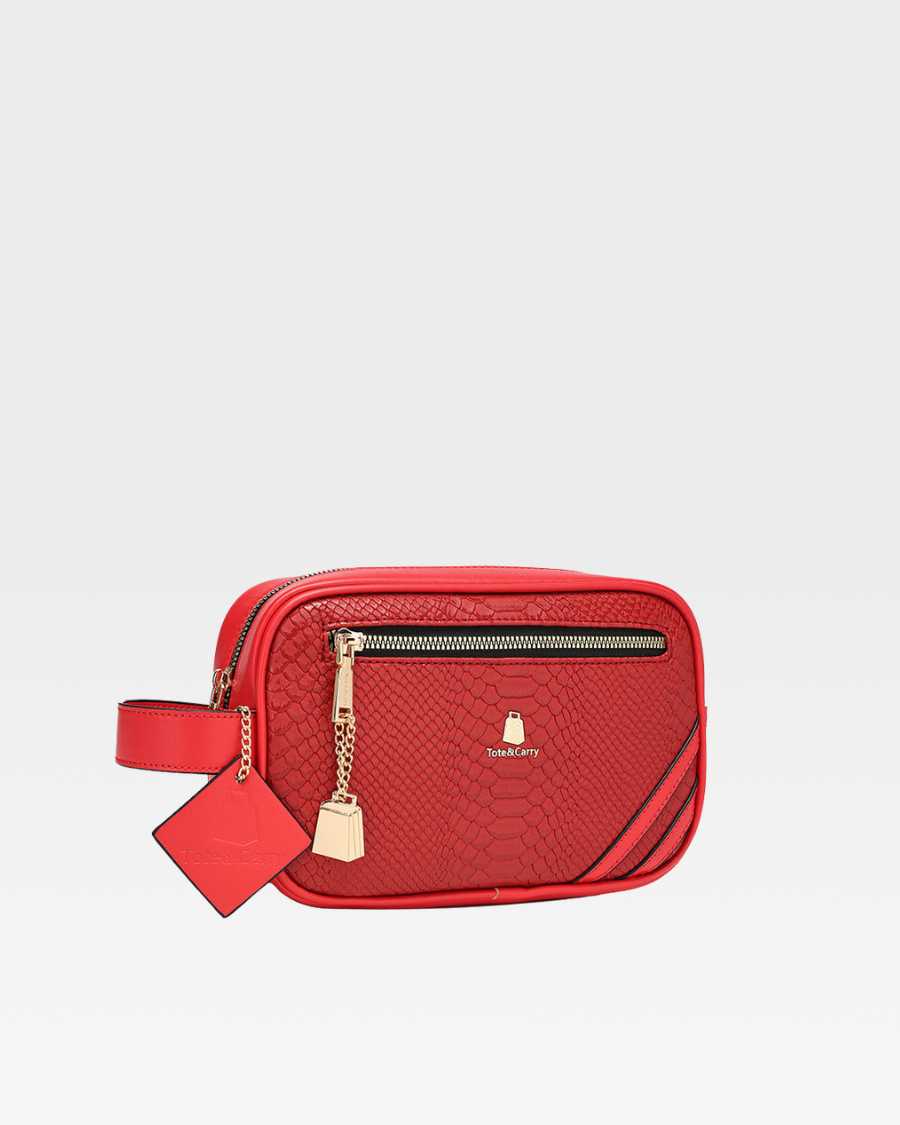 Signature Essential Toiletry Bag in Red