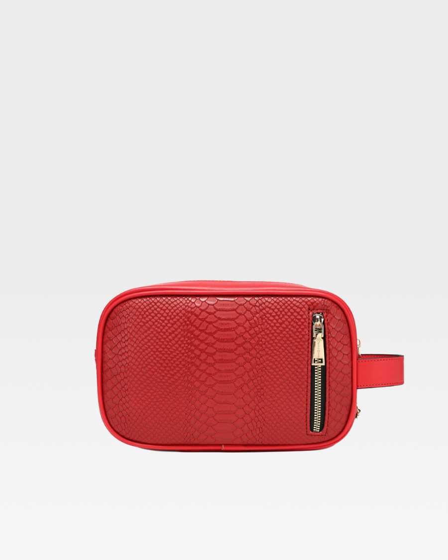 Signature Essential Toiletry Bag in Red