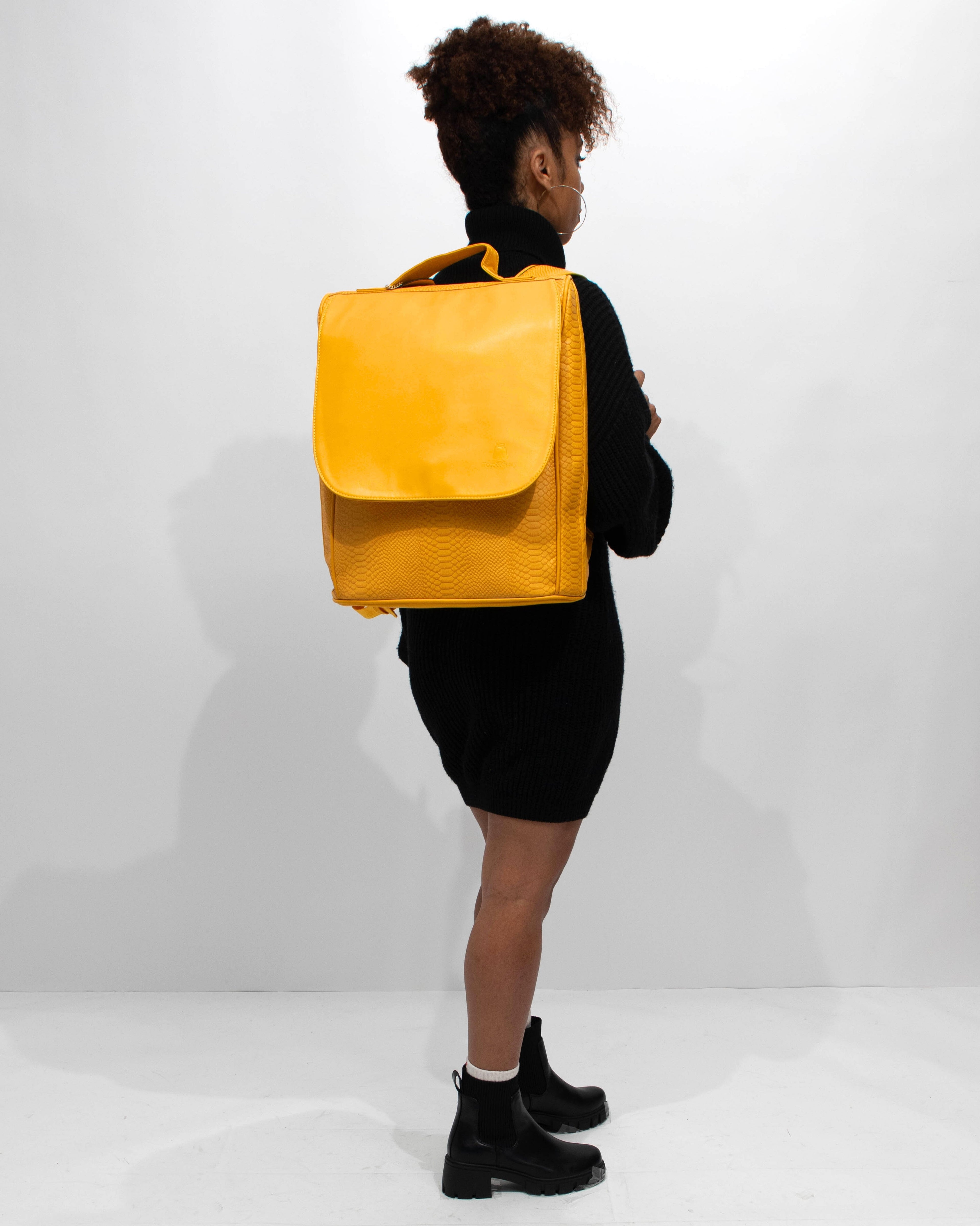 Signature Weekender Backpack in Sunflower Yellow