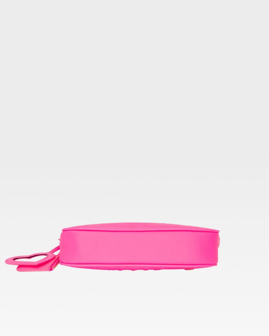Statement Brick Shoulder Bag in Neon Pink