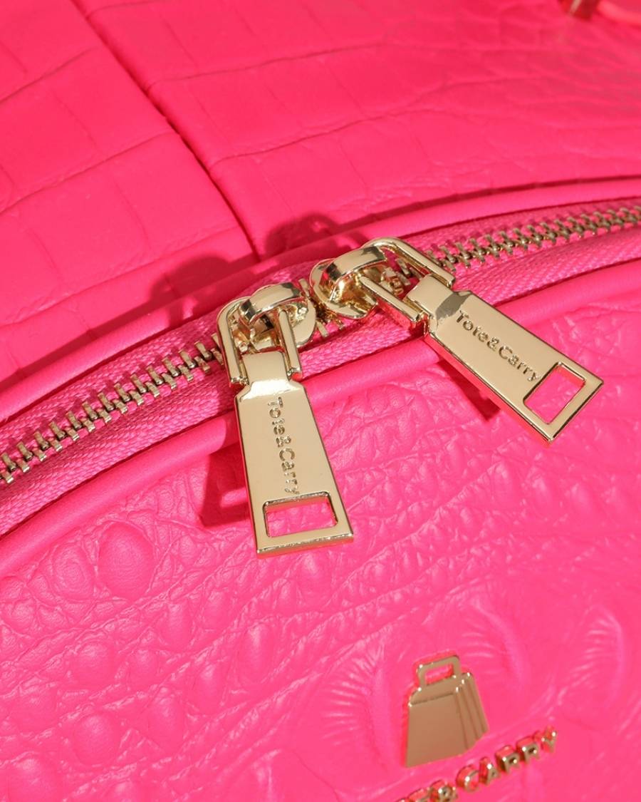 Statement Commuter Backpack in Neon Pink