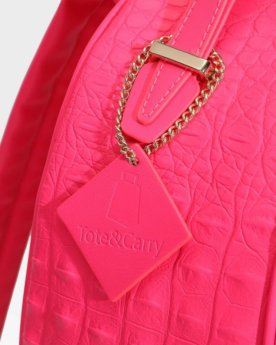 Statement Commuter Backpack in Neon Pink
