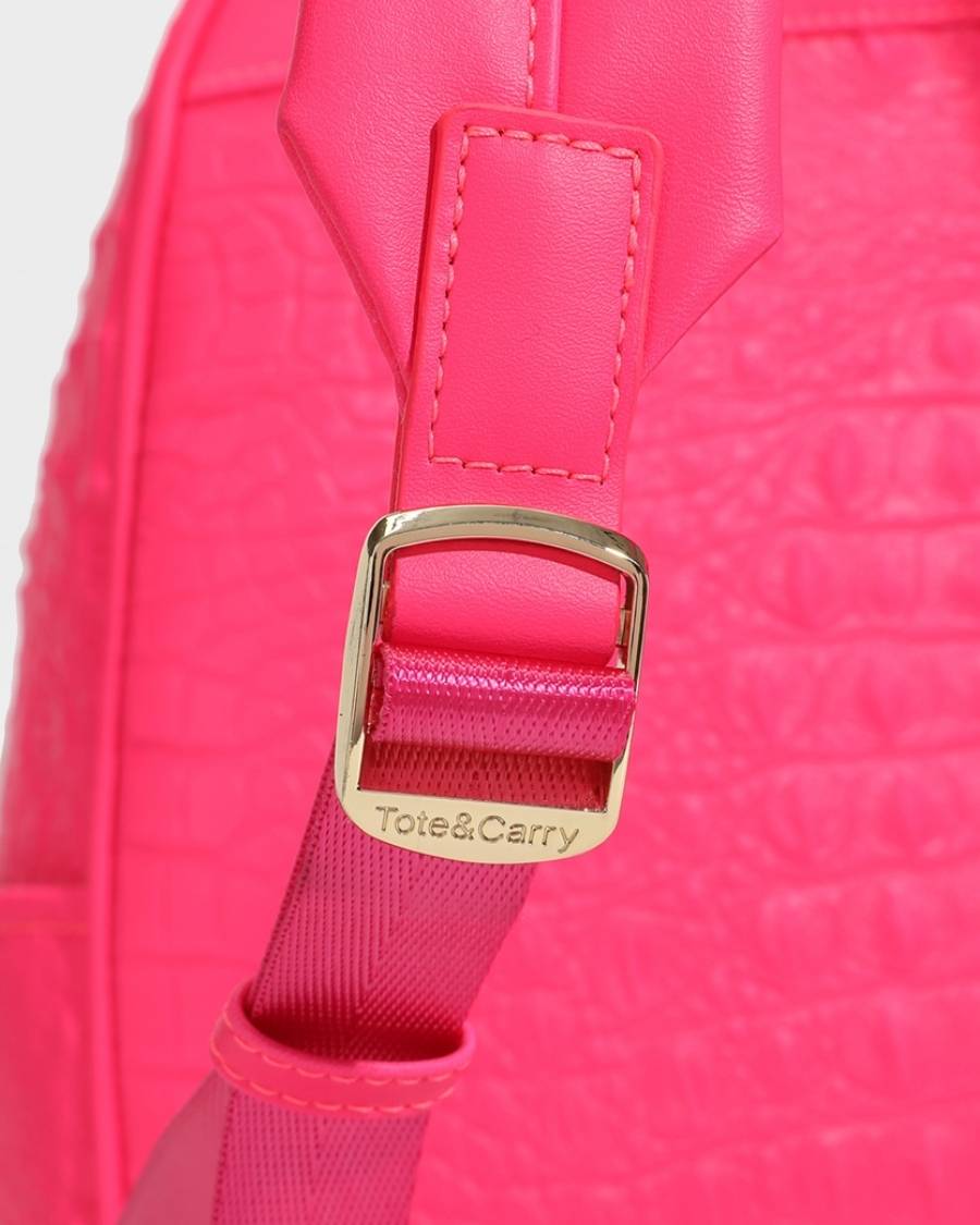 Statement Commuter Backpack in Neon Pink