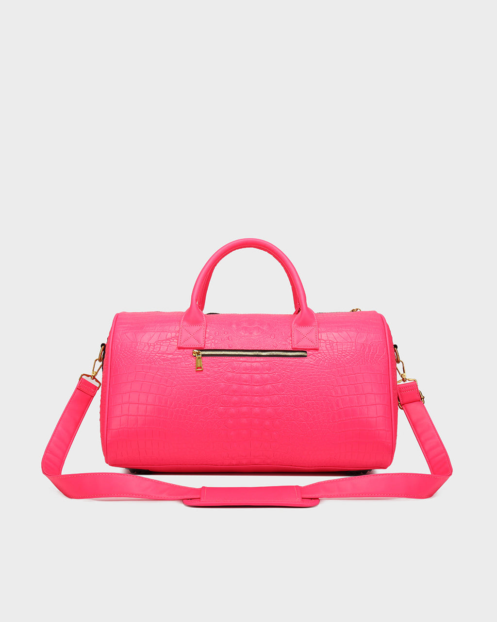 Statement Weekender Duffle Bag in Neon Pink
